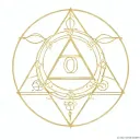 gold alchemy symbols tattoo design idea