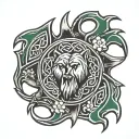 celtic bear claw  tattoo design idea