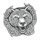 celtic bear claw  tattoo design idea