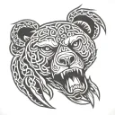 celtic bear claw  tattoo design idea