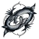 Virgo cancer and Pisces combined tattoo tattoo design idea