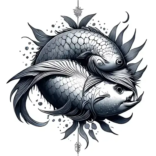 Virgo cancer and Pisces combined tattoo tattoo design idea