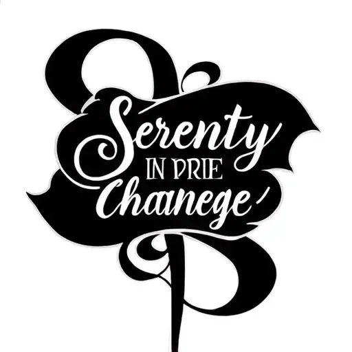 serenity prayer written tattoo design idea