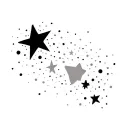 Coverup Stars and Dots tattoo design idea