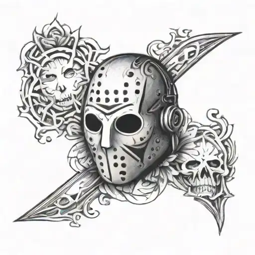 friday the 13th sleeve tattoo design idea