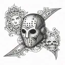 friday the 13th sleeve tattoo design idea