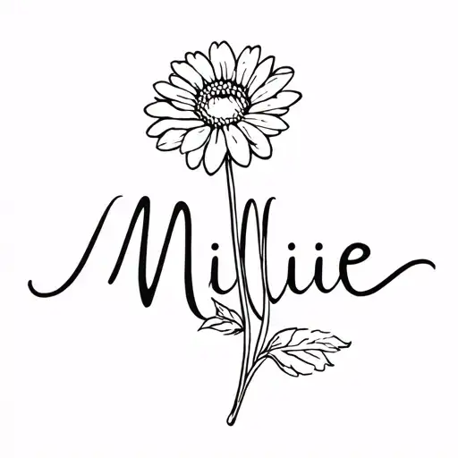 "Millie" Chrysanthemum tattoo design idea