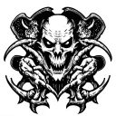 demons arm sleeve undertaker tattoo design idea