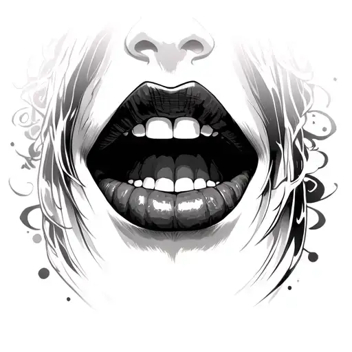 Throat tattoo design idea