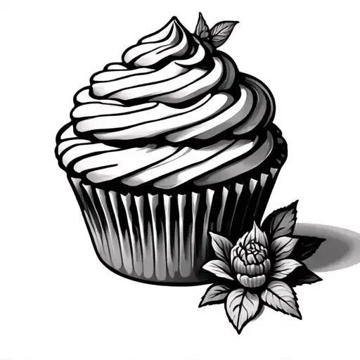 Cupcake tattoo design idea