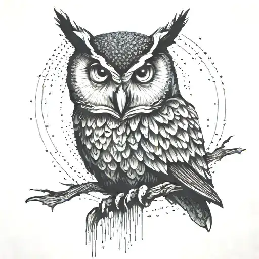 blade runner owl tattoo design idea