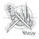 City Warsaw, zidiac sign Virgo, name Raphael tattoo design idea