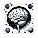 brain and universe inside tattoo design idea