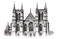 Gothic cathedral tattoo design idea
