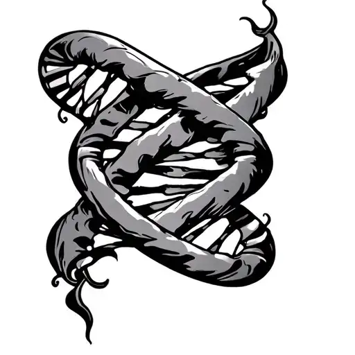atheist dna tattoo design idea