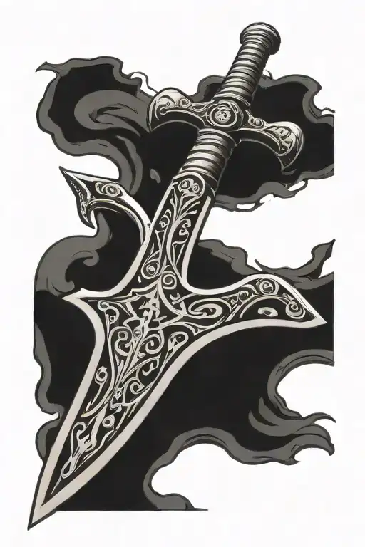 Narsil sword tattoo design idea