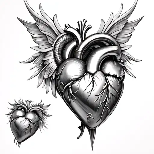 chrome heart tattoo design idea