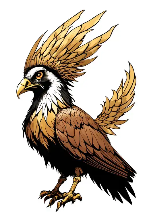 take inspiraton from stolas from helluva boss. make a stolas royal logo. tattoo design idea