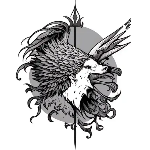 Invictus tattoo design idea