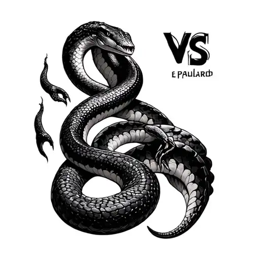 épaulard vs anaconda tattoo design idea