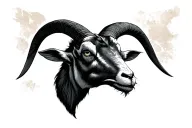 us navy chief angry goat head tattoo design idea