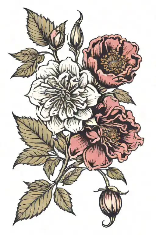 January birth flower February birth flower July birth flower decemeber birth flower tattoo design idea