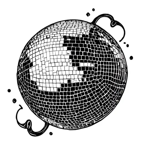 discoball tattoo design idea