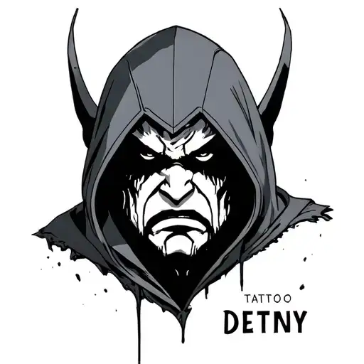 destiny character cayde 6 face crying tattoo design idea