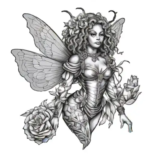 Beyonce Renaissance bee outfit tattoo design idea