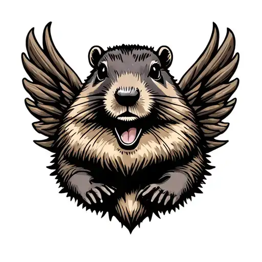 Groundhog Day marine corps emblem tattoo design idea