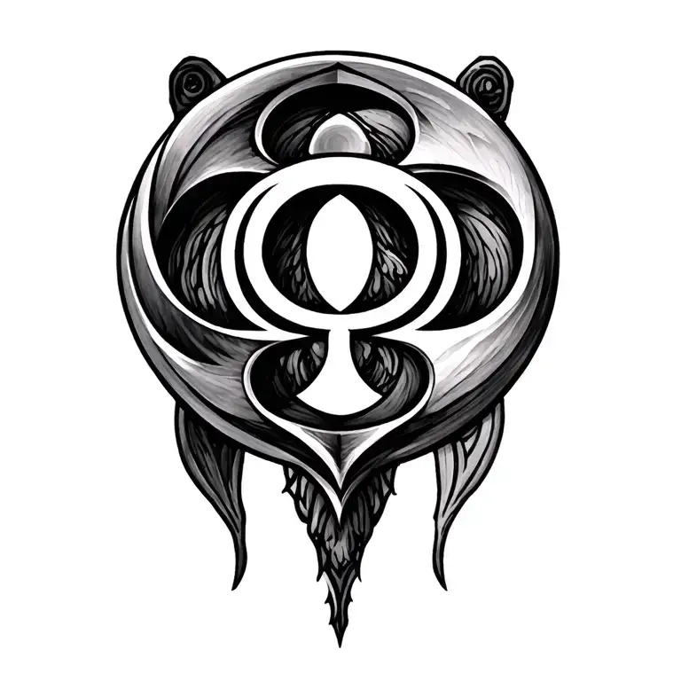 Omega symbol tattoo design idea