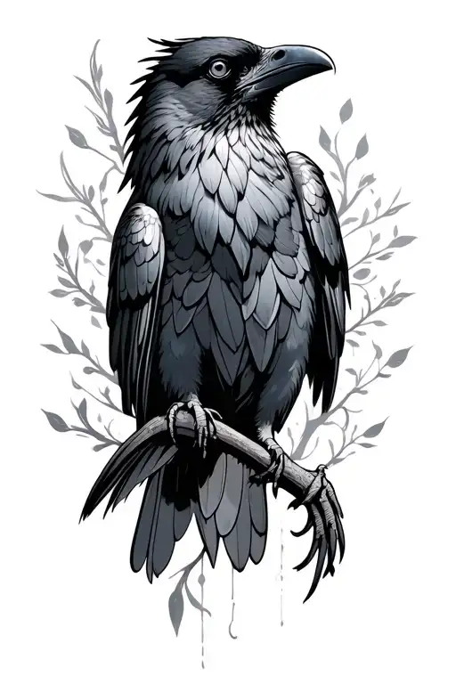 Raven Filligre tattoo design idea