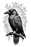 Raven Filligre tattoo design idea