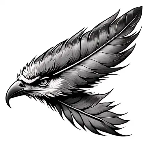 Eagle Feather tattoo design idea