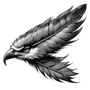Eagle Feather tattoo design idea