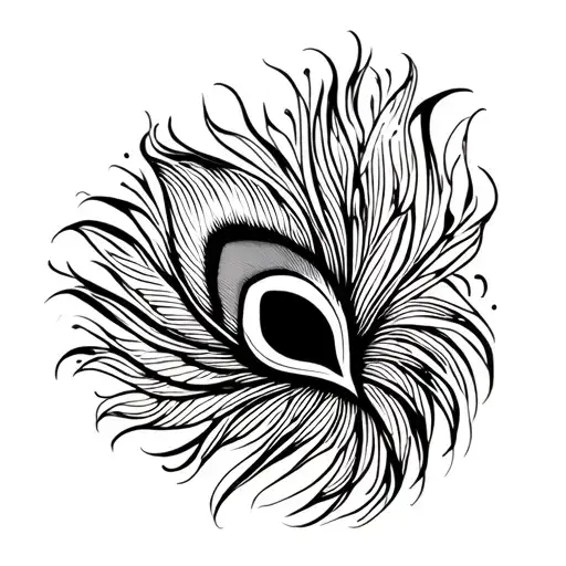 peacock feather tattoo design idea
