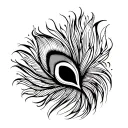 peacock feather tattoo design idea