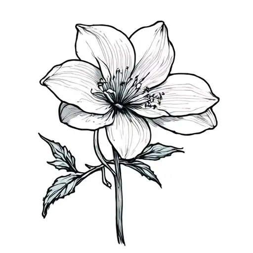 Jonquil flower blooming tattoo design idea