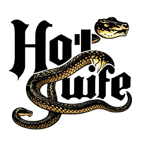 "Hotwife" snakes tattoo design idea