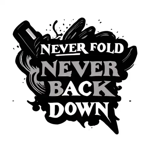 "Never fold never back down" sidhu moosewala tattoo design idea