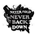 "Never fold never back down" sidhu moosewala tattoo design idea