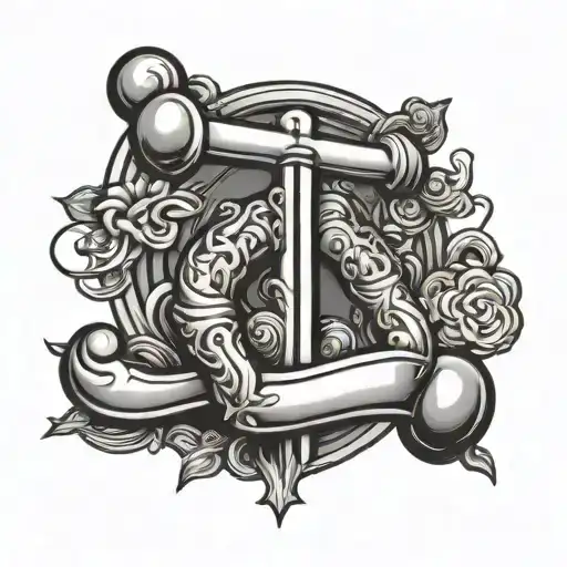 pullup bar tattoo design idea