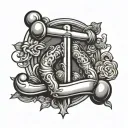 pullup bar tattoo design idea