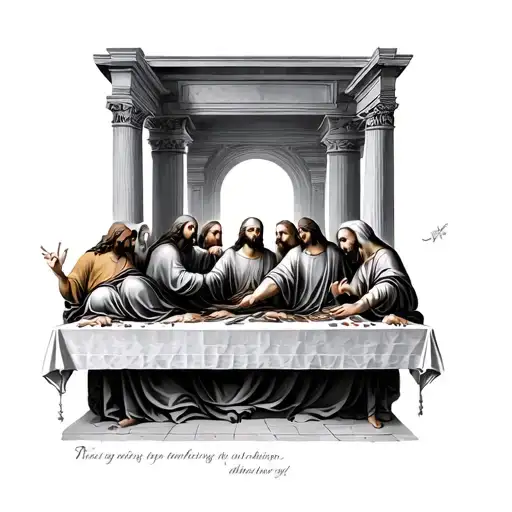 Last Supper tattoo design idea