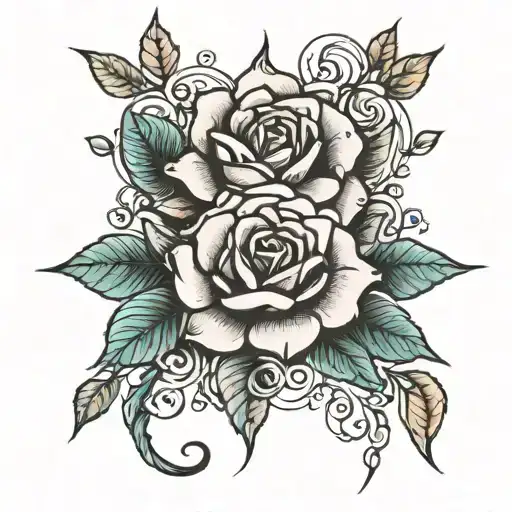 Alicia w roses tattoo design idea