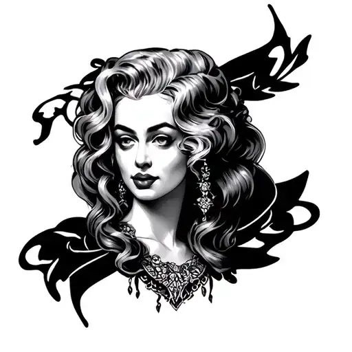 madonna tattoo design idea