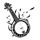 banjo tattoo design idea