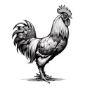 rooster fighting tattoo design idea