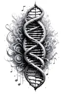 Music, DNA, Tattoo Design tattoo design idea