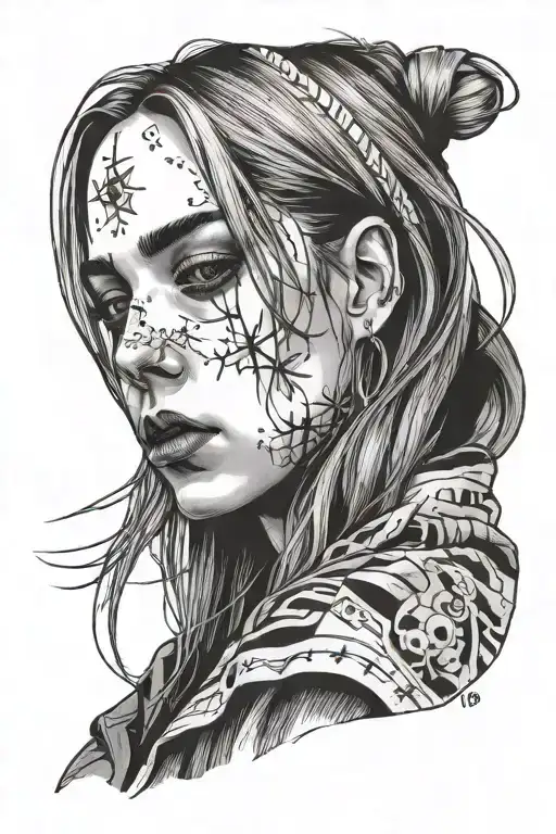 Billie Eilish tattoo design idea